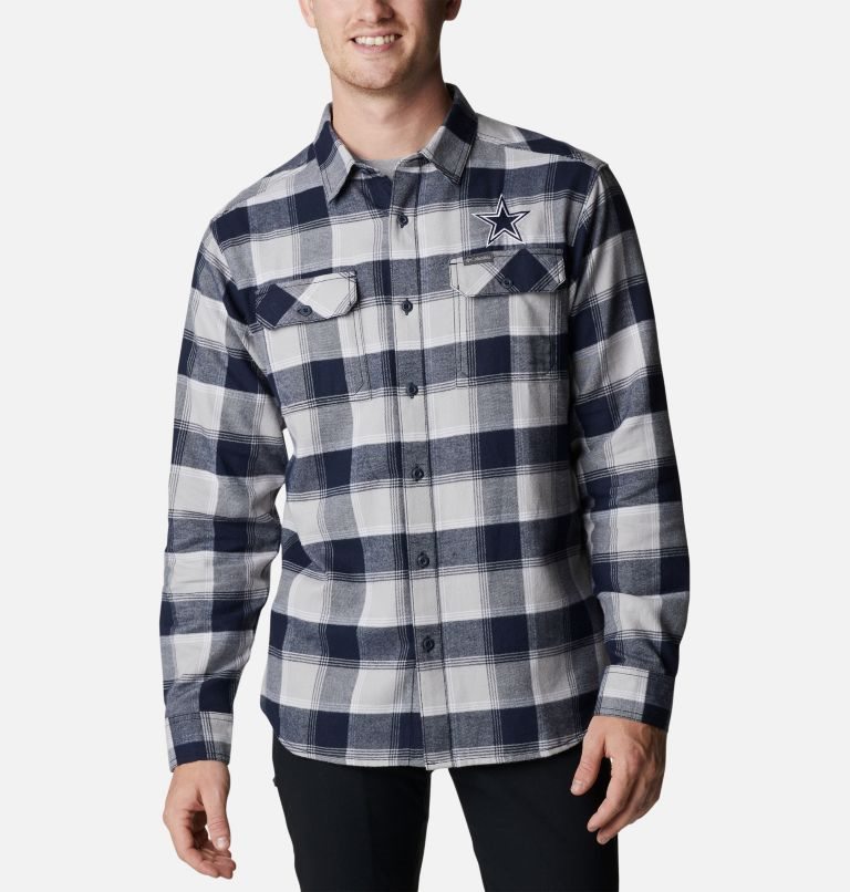 Columbia Flare Gun Flannel Long Sleeve - Dallas Cowboys Skjorte Herre Svarte Grå | 03241A