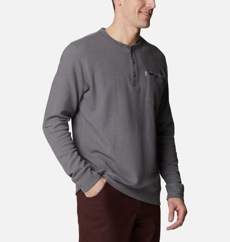 Columbia Flare Gun II Waffle Henley Gensere Herre Grå | 20837D