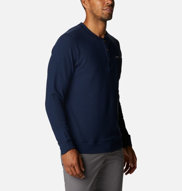 Columbia Flare Gun II Waffle Henley Gensere Herre Marineblå | 97386W