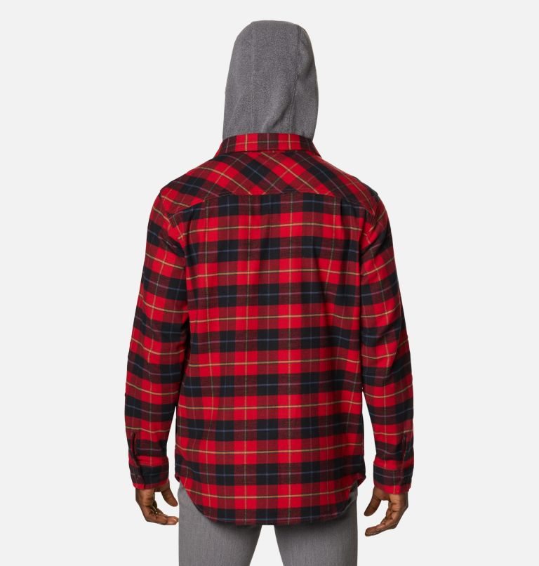 Columbia Flare Gun Stretch Flannel Hoodie Skjorte Herre Rød | 04673P