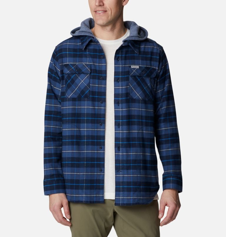 Columbia Flare Gun Stretch Flannel Hoodie Skjorte Herre Stripete | 62307W