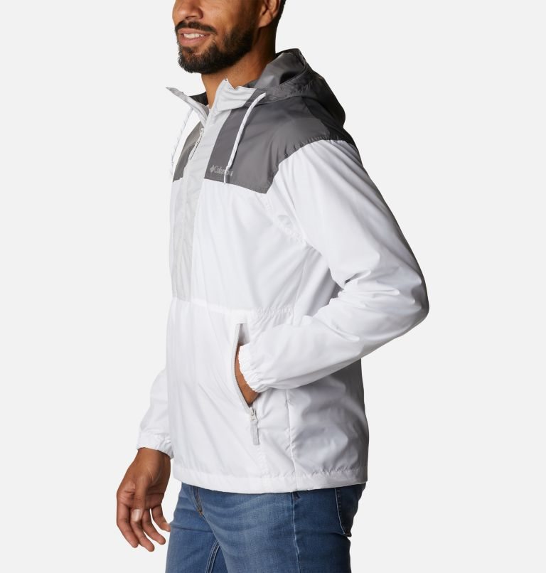 Columbia Flash Challenger Anorak Jakke Herre Hvite Mørke Grå | 69412S