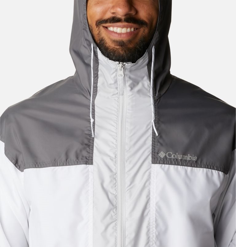 Columbia Flash Challenger Anorak Jakke Herre Hvite Mørke Grå | 69412S