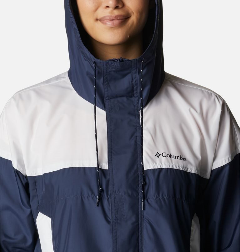 Columbia Flash Challenger Cropped Windbreaker Jakke Dame Marineblå Hvite | 09238C