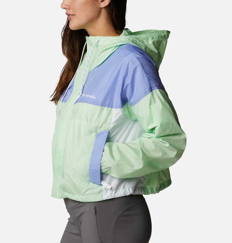 Columbia Flash Challenger Cropped Windbreaker Jakke Dame Mint | 13468G