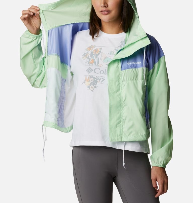 Columbia Flash Challenger Cropped Windbreaker Jakke Dame Mint | 13468G