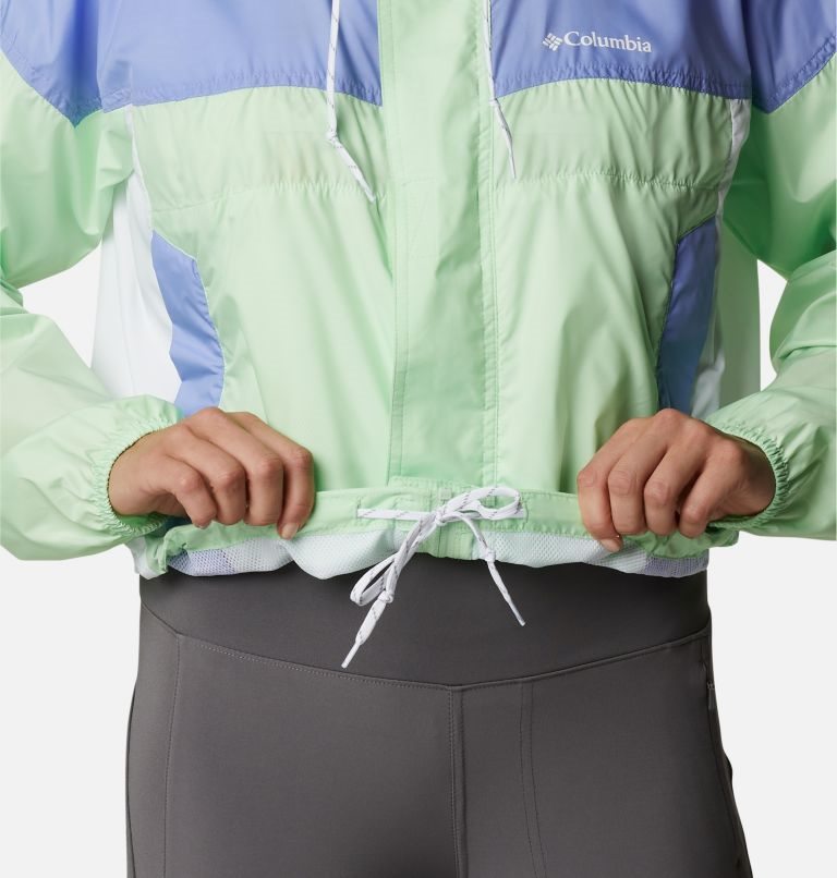 Columbia Flash Challenger Cropped Windbreaker Jakke Dame Mint | 13468G