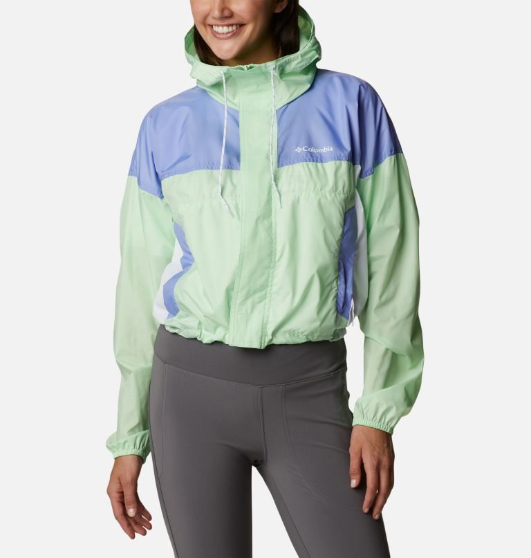 Columbia Flash Challenger Cropped Windbreaker Jakke Dame Mint | 13468G