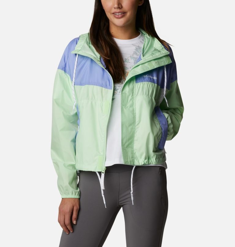 Columbia Flash Challenger Cropped Windbreaker Jakke Dame Mint | 13468G