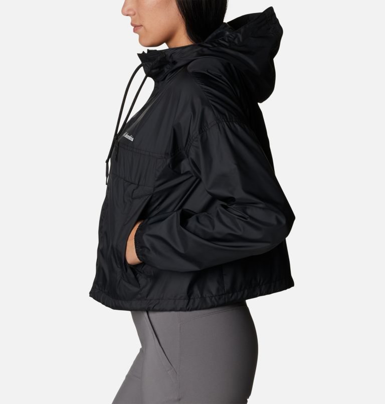 Columbia Flash Challenger Cropped Windbreaker Jakke Dame Svarte | 78912B