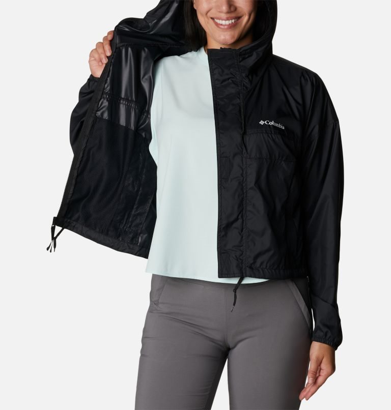 Columbia Flash Challenger Cropped Windbreaker Jakke Dame Svarte | 78912B