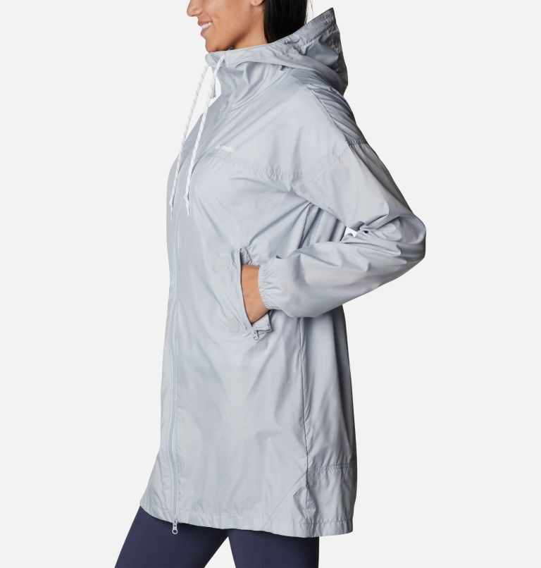 Columbia Flash Challenger Long Windbreaker Jakke Dame Lyse Grå | 25791K