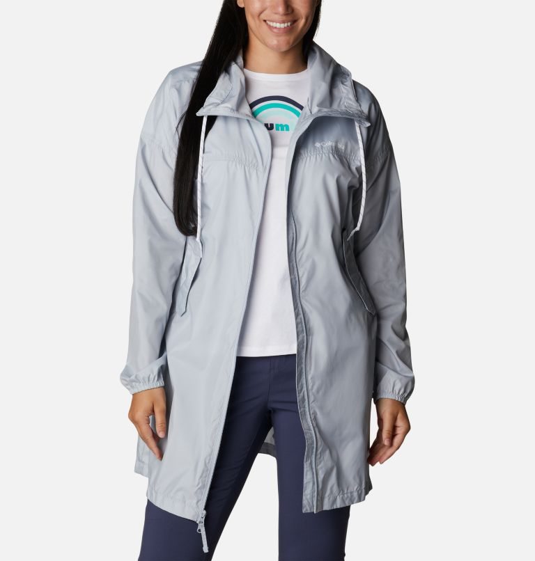 Columbia Flash Challenger Long Windbreaker Jakke Dame Lyse Grå | 25791K