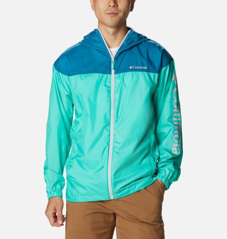 Columbia Flash Challenger Novelty Windbreaker Jakke Herre Turkis | 28463N