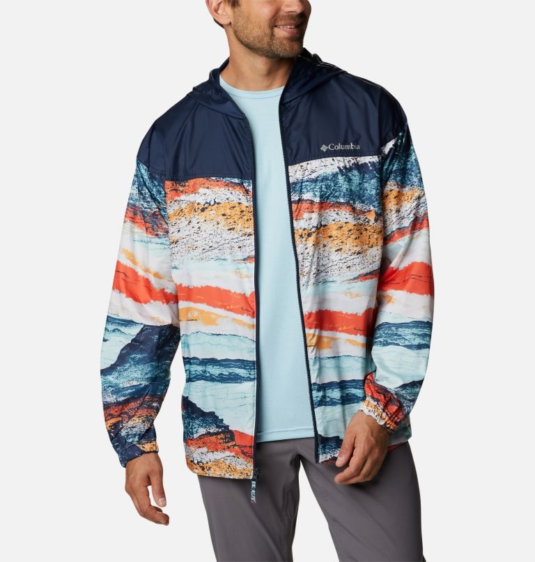 Columbia Flash Challenger Novelty Windbreaker Jakke Herre Multicolor | 34689L