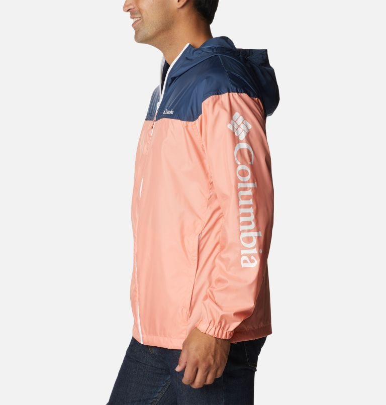 Columbia Flash Challenger Novelty Windbreaker Jakke Herre Korall Marineblå | 39856N