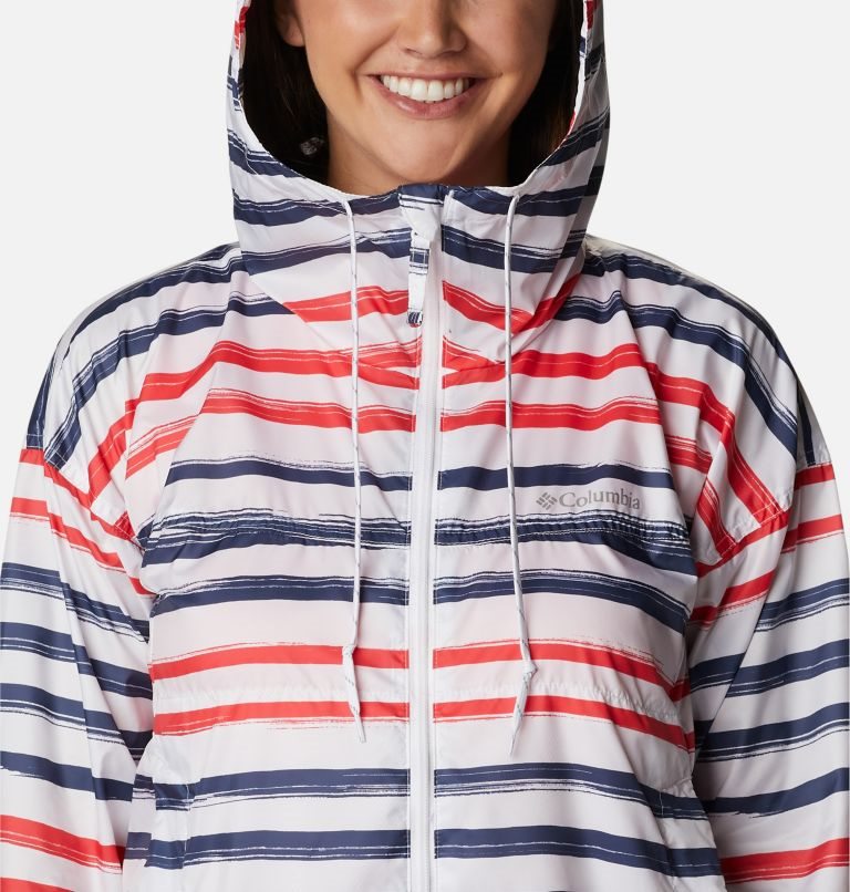 Columbia Flash Challenger Novelty Windbreaker Jakke Dame Stripete | 64237P