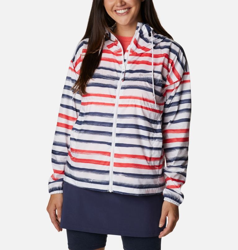 Columbia Flash Challenger Novelty Windbreaker Jakke Dame Stripete | 64237P