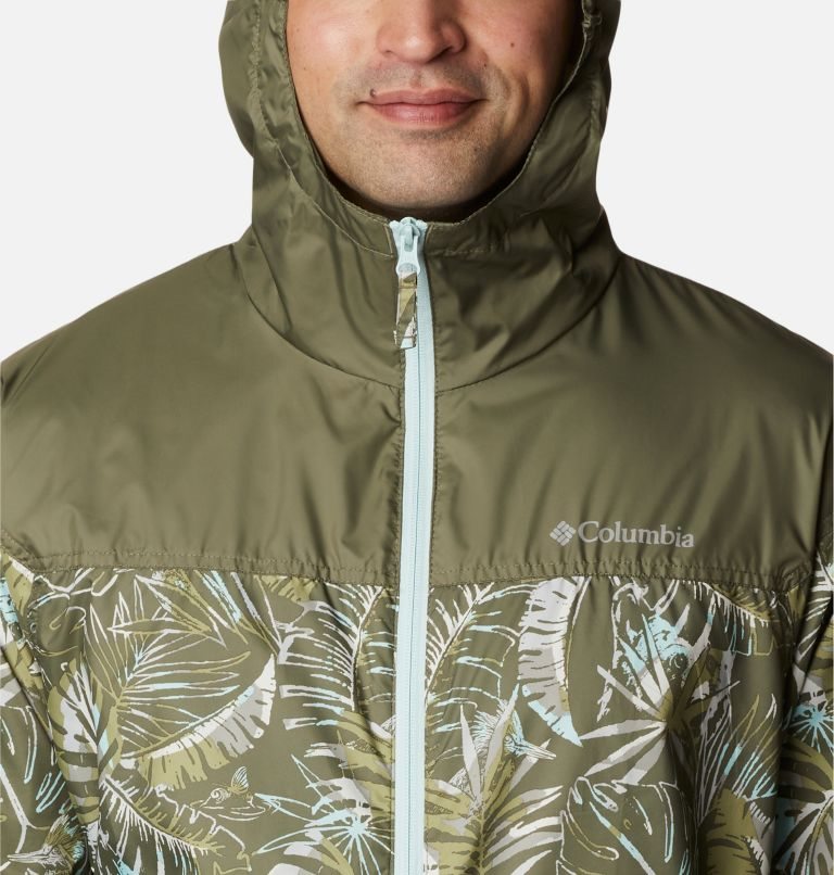 Columbia Flash Challenger Novelty Windbreaker Jakke Herre Olivengrønne | 68725O