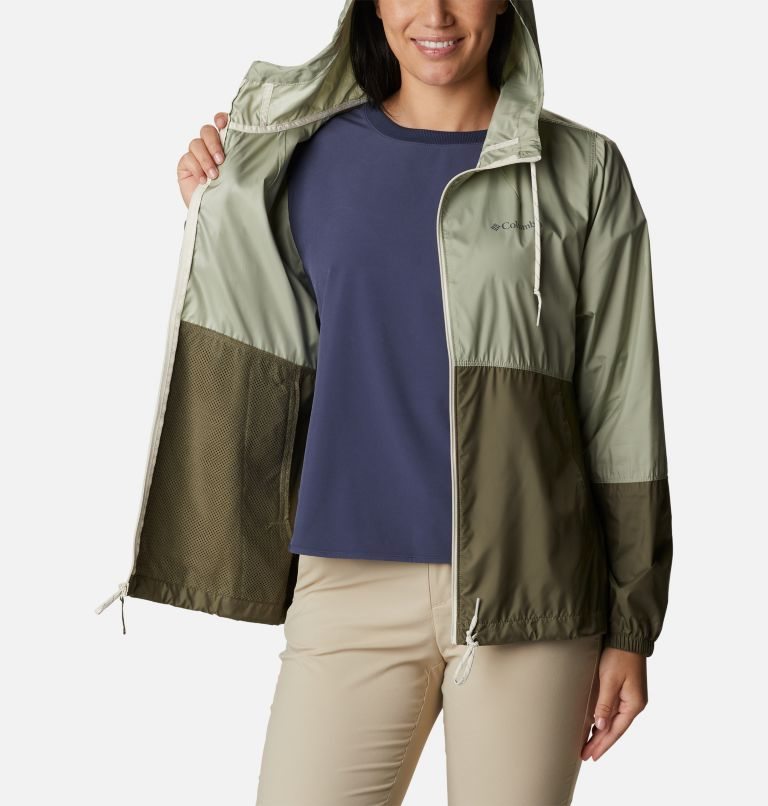 Columbia Flash Forward Windbreaker Jakke Dame Olivengrønne | 10687H