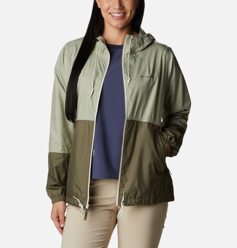 Columbia Flash Forward Windbreaker Jakke Dame Olivengrønne | 10687H