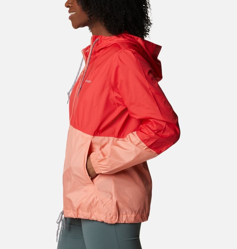 Columbia Flash Forward Windbreaker Jakke Dame Rød Korall | 54237R