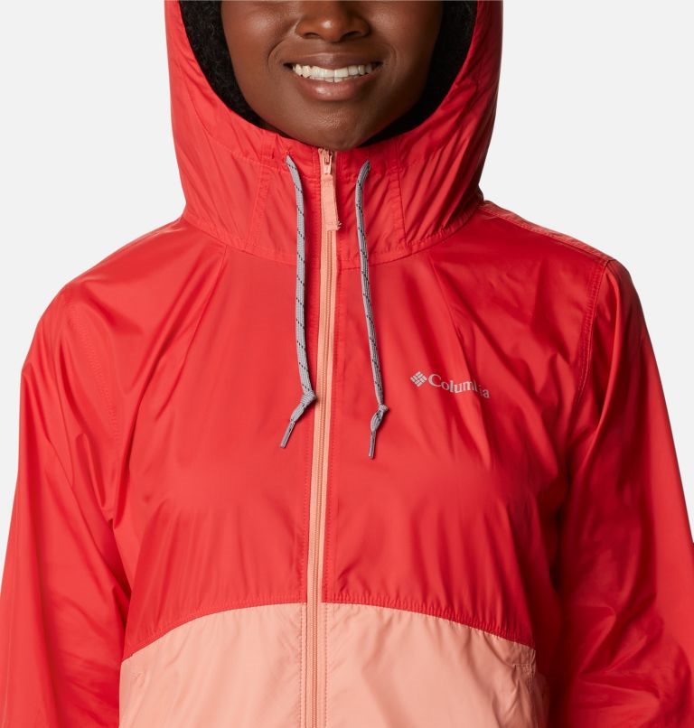 Columbia Flash Forward Windbreaker Jakke Dame Rød Korall | 54237R