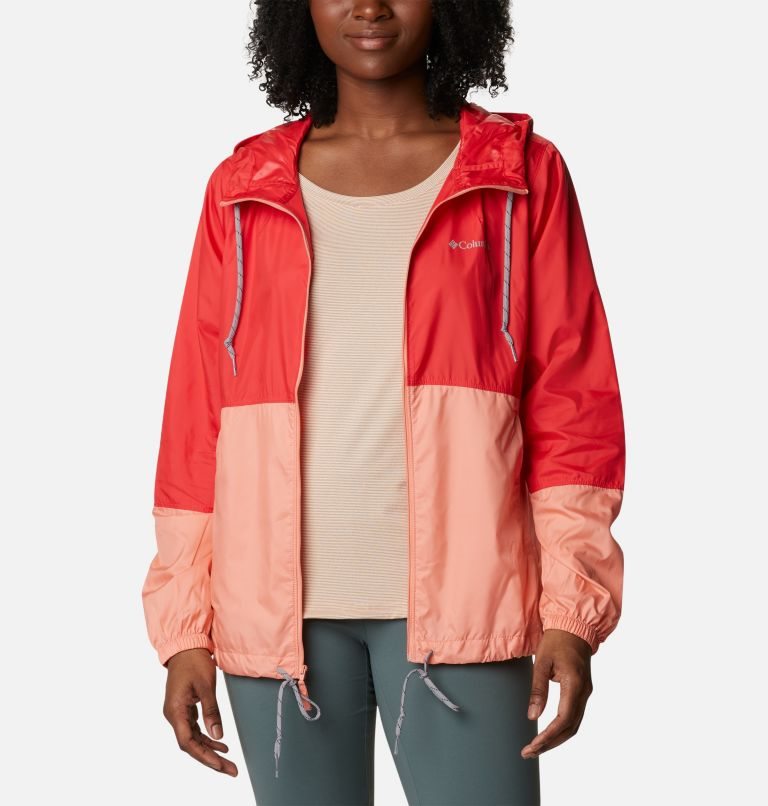 Columbia Flash Forward Windbreaker Jakke Dame Rød Korall | 54237R