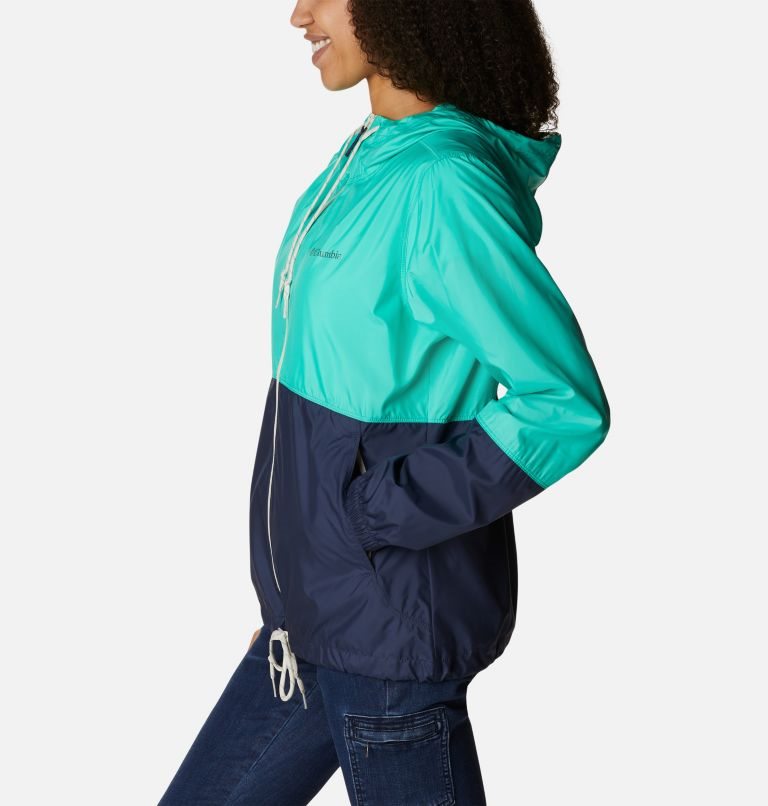 Columbia Flash Forward Windbreaker Jakke Dame Turkis Marineblå | 83062I