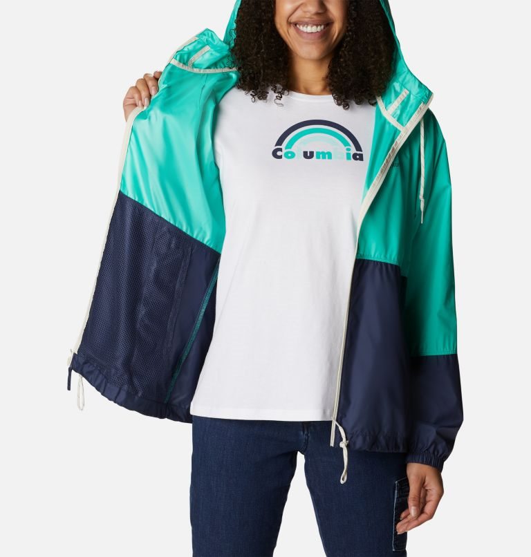 Columbia Flash Forward Windbreaker Jakke Dame Turkis Marineblå | 83062I