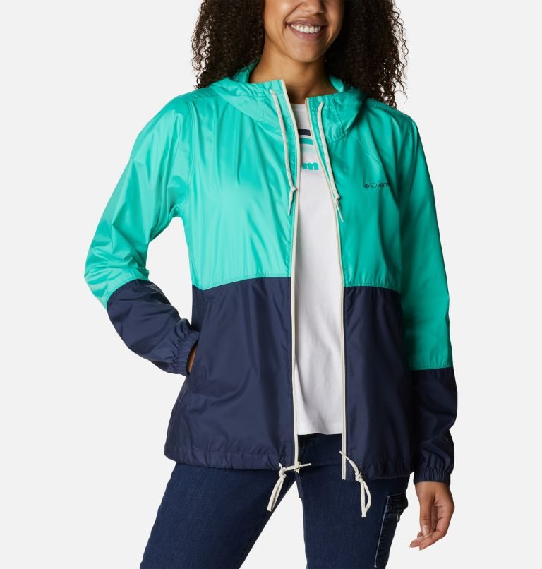 Columbia Flash Forward Windbreaker Jakke Dame Turkis Marineblå | 83062I