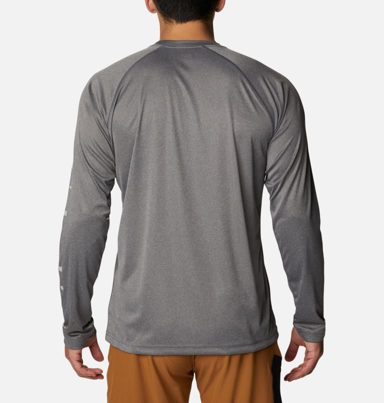 Columbia Fork Stream Heather Long Sleeve Gensere Herre Grå | 12736O