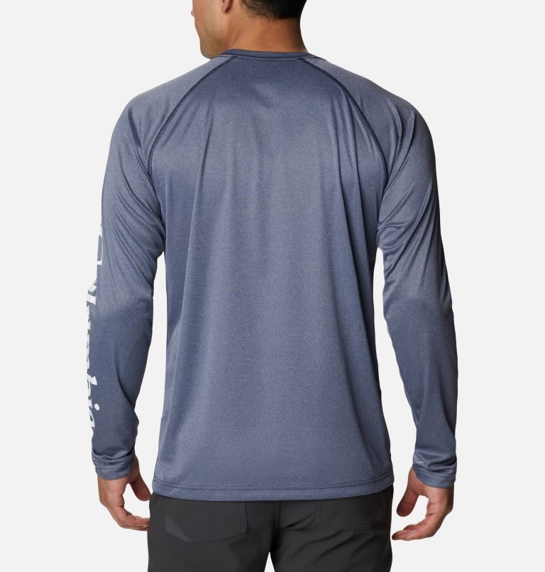 Columbia Fork Stream Heather Long Sleeve Gensere Herre Marineblå | 47359H