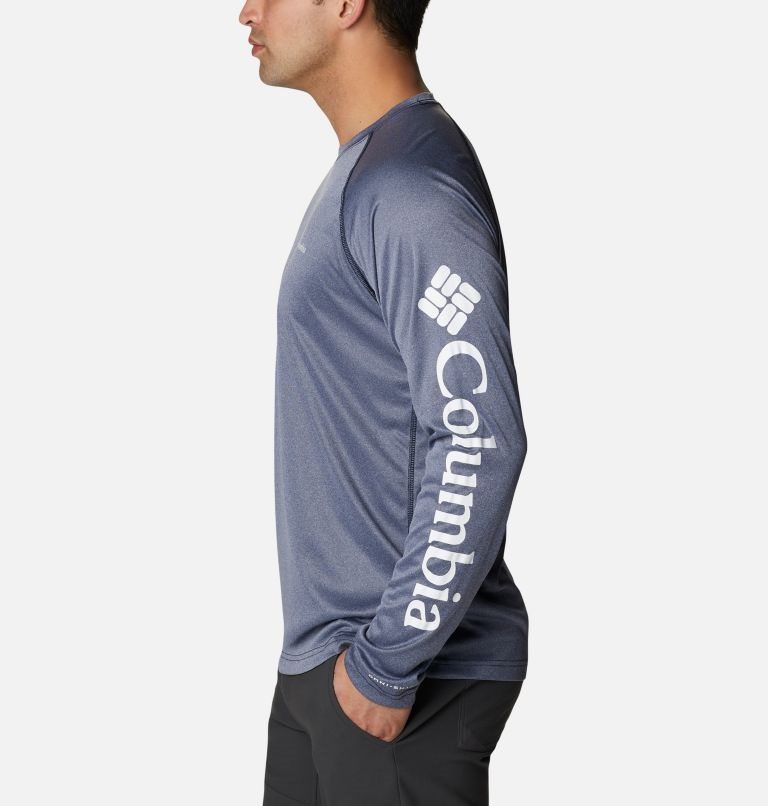 Columbia Fork Stream Heather Long Sleeve Gensere Herre Marineblå | 47359H