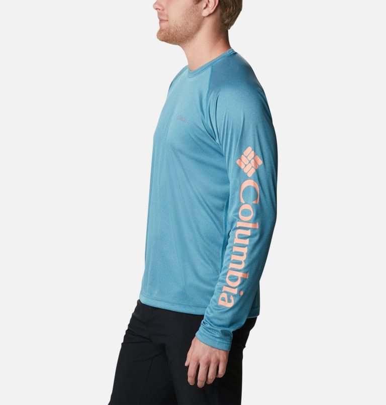 Columbia Fork Stream Heather Long Sleeve Gensere Herre Turkis | 69318X