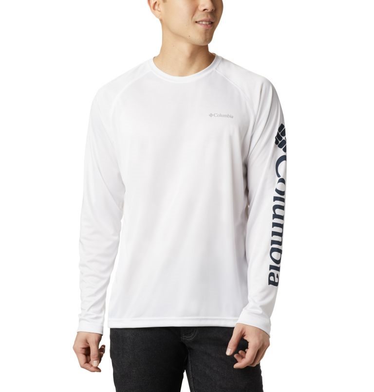 Columbia Fork Stream Long Sleeve Gensere Herre Hvite | 09135M