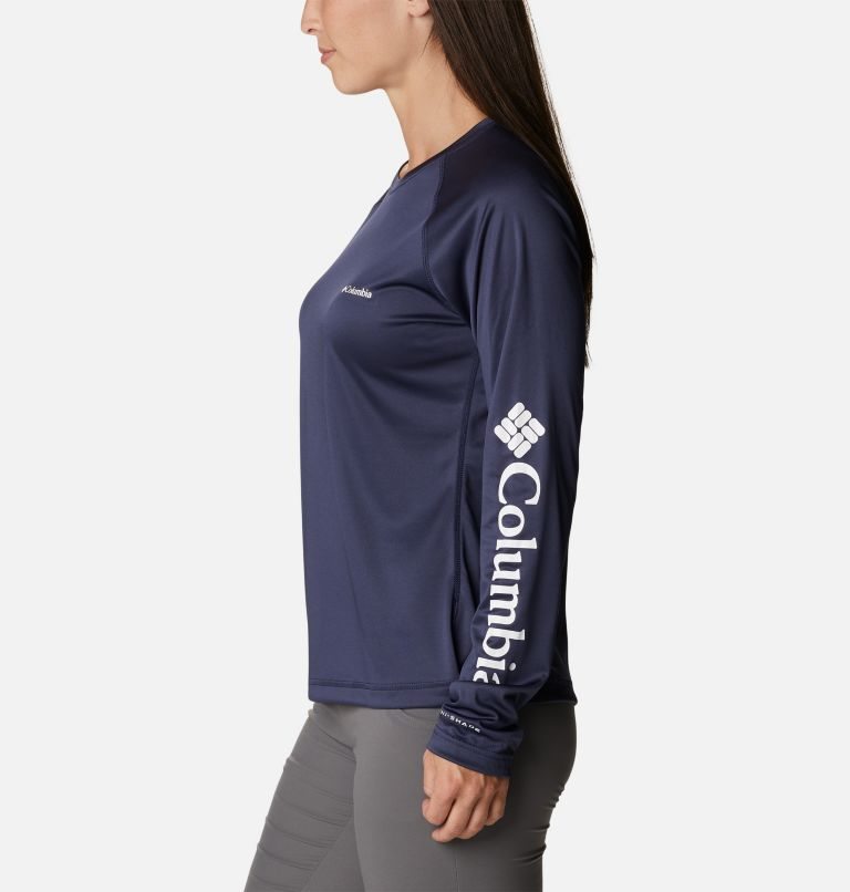 Columbia Fork Stream Long Sleeve Gensere Dame Marineblå | 39581I