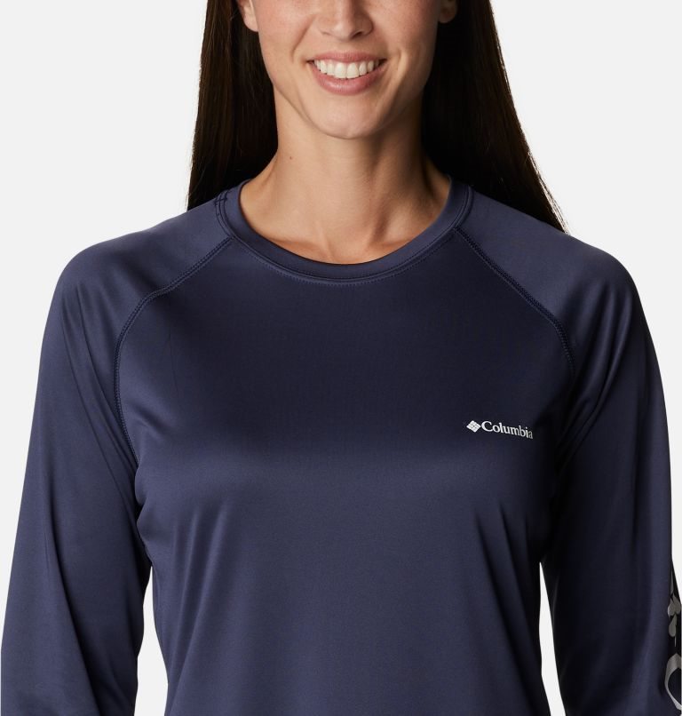 Columbia Fork Stream Long Sleeve Gensere Dame Marineblå | 39581I