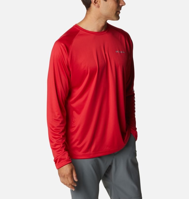 Columbia Fork Stream Long Sleeve Gensere Herre Rød | 56297G