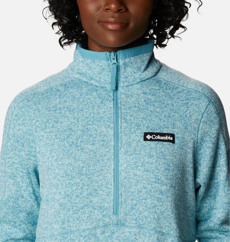 Columbia Genser Weather Fleece Half Zip Gensere Dame Turkis | 19802F