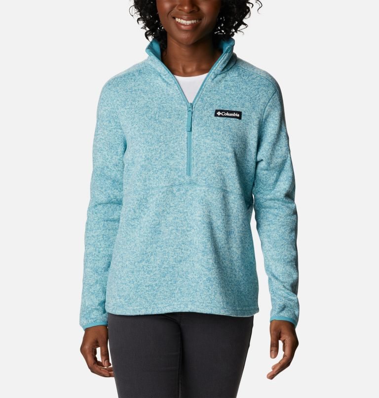 Columbia Genser Weather Fleece Half Zip Gensere Dame Turkis | 19802F