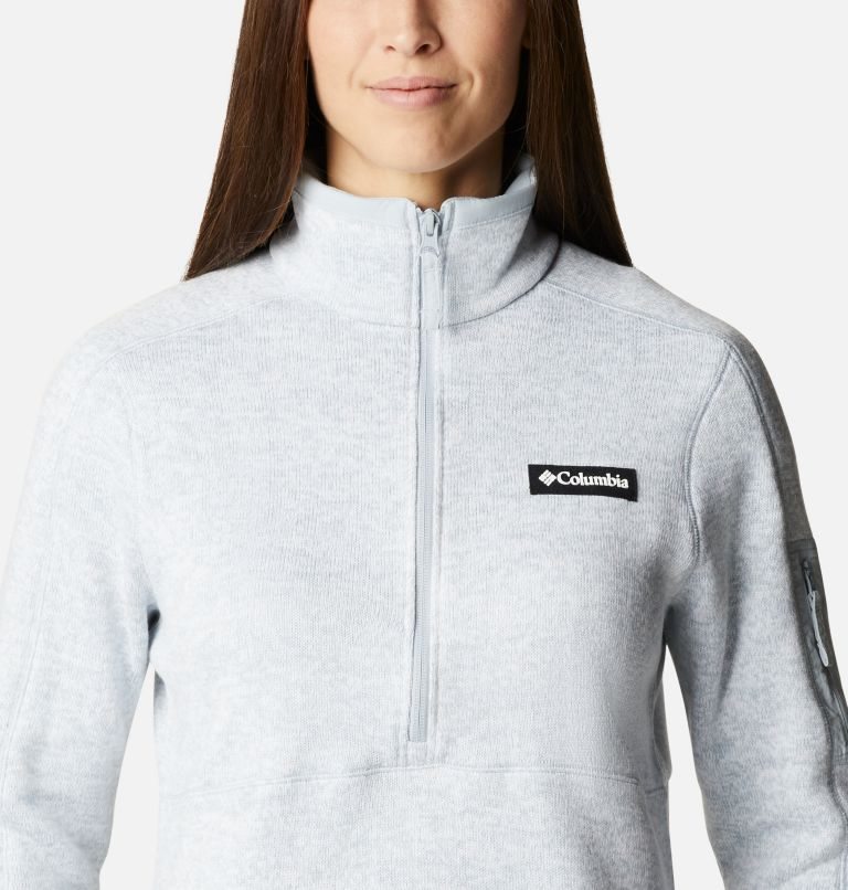 Columbia Genser Weather Fleece Half Zip Gensere Dame Lyse Grå | 46752L