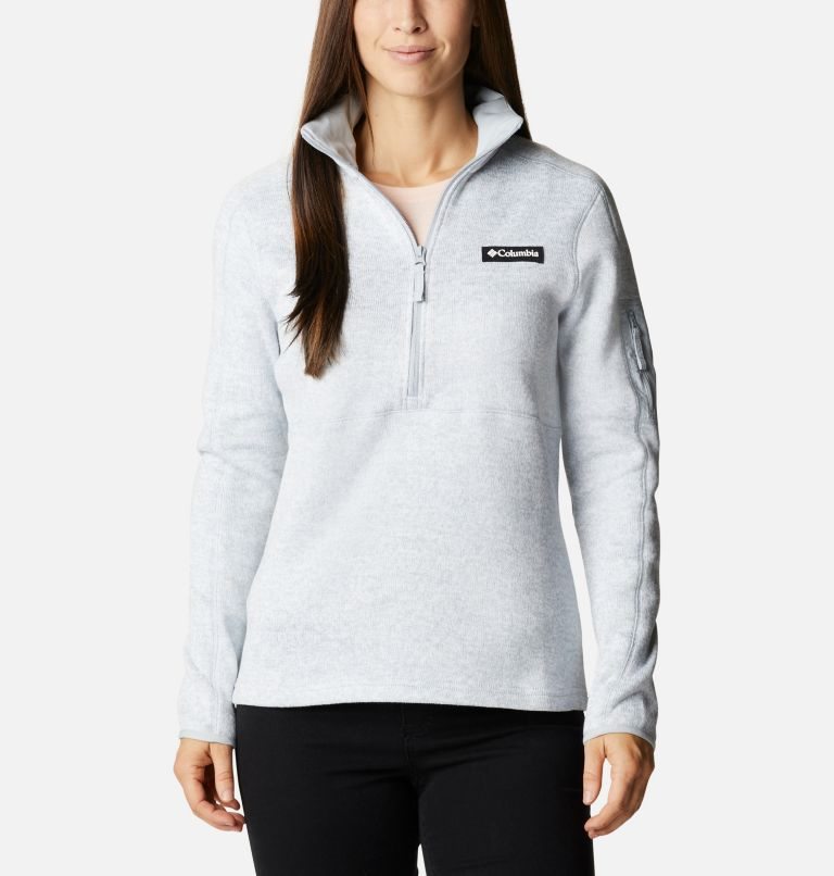 Columbia Genser Weather Fleece Half Zip Gensere Dame Lyse Grå | 46752L