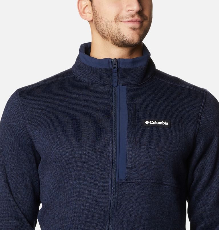 Columbia Genser Weather Full Zip Fleecejakker Herre Marineblå | 08342O