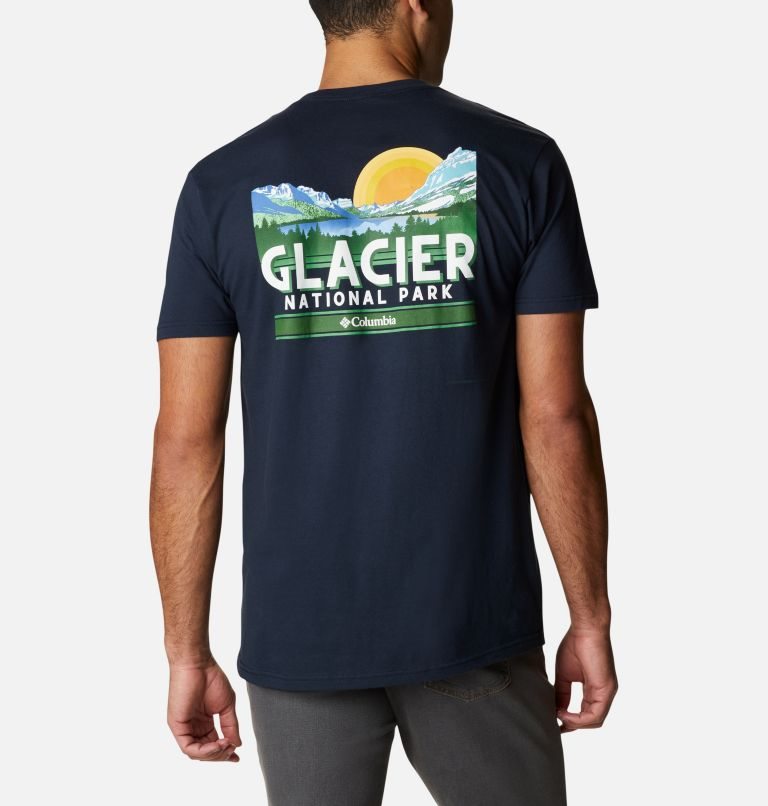 Columbia Glacier Park T-skjorte Herre Marineblå | 48152Y