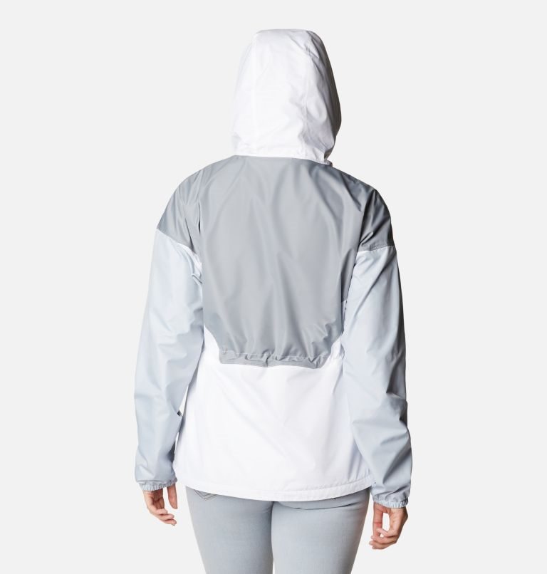 Columbia Lime Rock Hill Windbreaker Jakke Dame Grå Hvite | 02817T