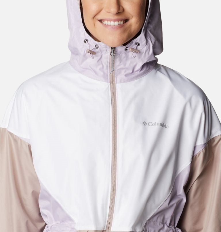 Columbia Lime Rock Hill Windbreaker Jakke Dame Hvite Brune | 69302W