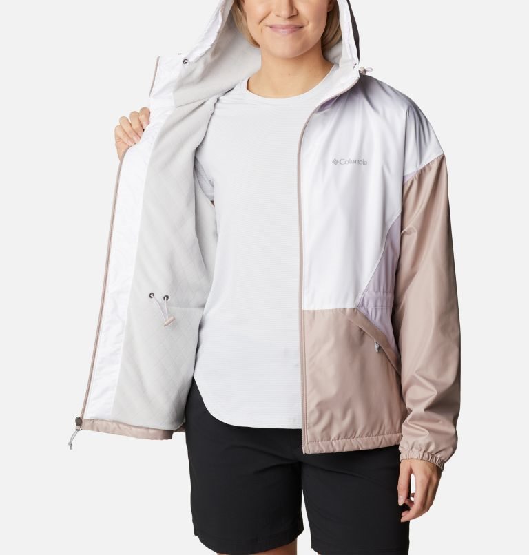 Columbia Lime Rock Hill Windbreaker Jakke Dame Hvite Brune | 69302W