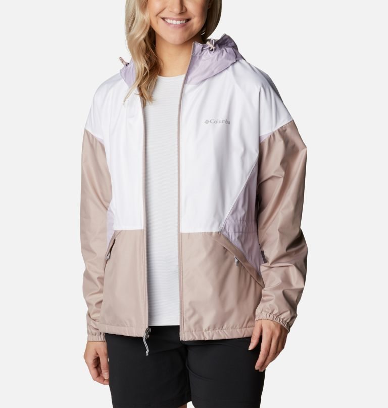 Columbia Lime Rock Hill Windbreaker Jakke Dame Hvite Brune | 69302W