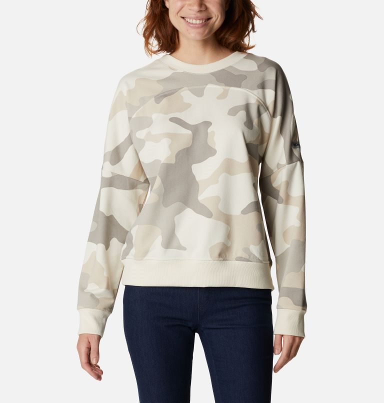 Columbia Lodge French Terry Crew Gensere Dame Camouflage | 80439F